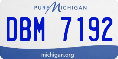MI license plate DBM7192