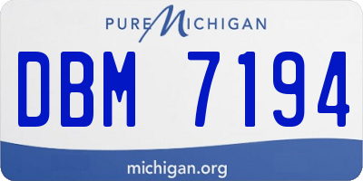 MI license plate DBM7194