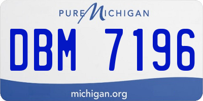 MI license plate DBM7196