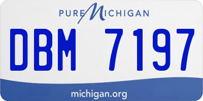 MI license plate DBM7197