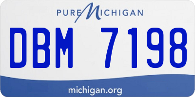 MI license plate DBM7198