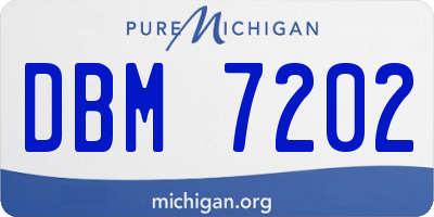 MI license plate DBM7202