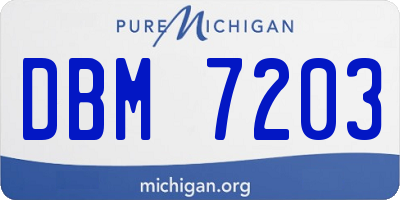 MI license plate DBM7203