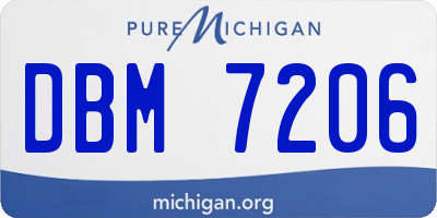 MI license plate DBM7206