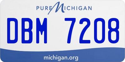 MI license plate DBM7208