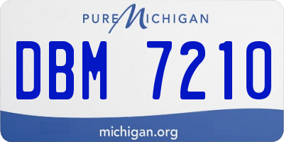 MI license plate DBM7210