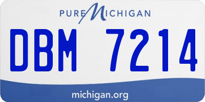 MI license plate DBM7214
