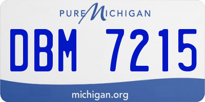 MI license plate DBM7215