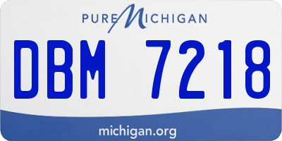 MI license plate DBM7218