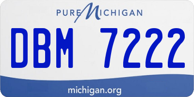 MI license plate DBM7222