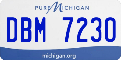 MI license plate DBM7230