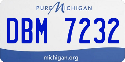 MI license plate DBM7232