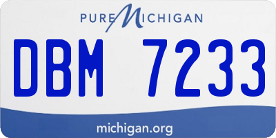MI license plate DBM7233