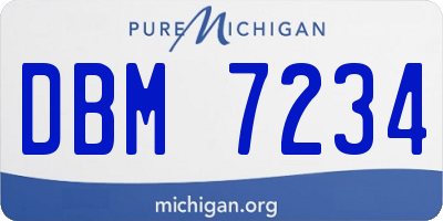 MI license plate DBM7234