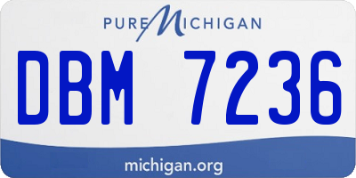 MI license plate DBM7236
