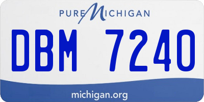 MI license plate DBM7240
