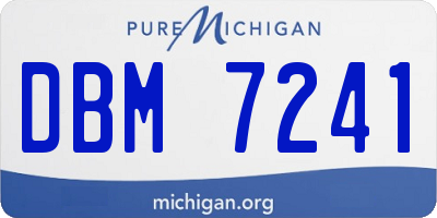 MI license plate DBM7241