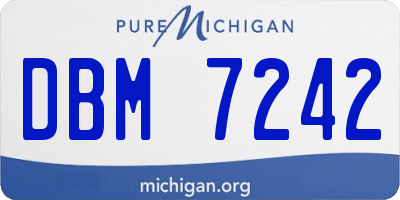 MI license plate DBM7242