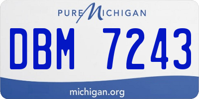 MI license plate DBM7243