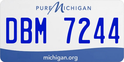 MI license plate DBM7244