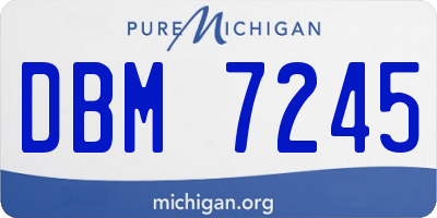 MI license plate DBM7245