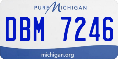 MI license plate DBM7246