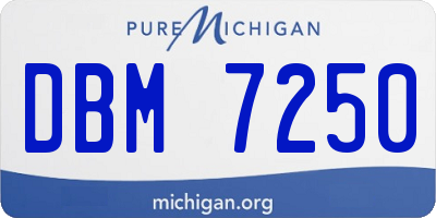 MI license plate DBM7250
