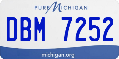 MI license plate DBM7252