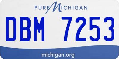 MI license plate DBM7253