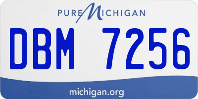 MI license plate DBM7256