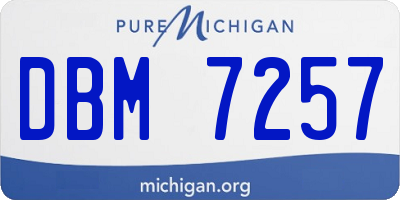 MI license plate DBM7257