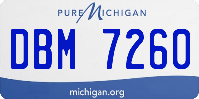 MI license plate DBM7260