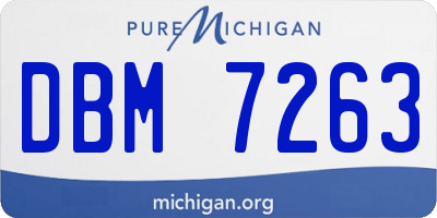 MI license plate DBM7263
