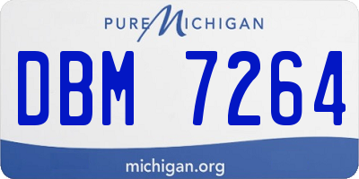 MI license plate DBM7264