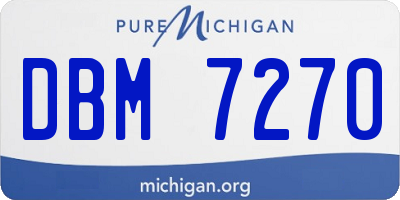 MI license plate DBM7270