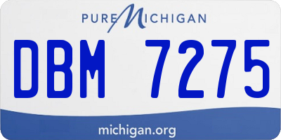 MI license plate DBM7275