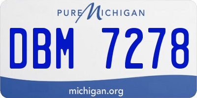 MI license plate DBM7278