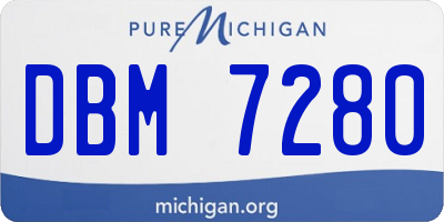 MI license plate DBM7280