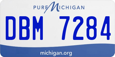 MI license plate DBM7284
