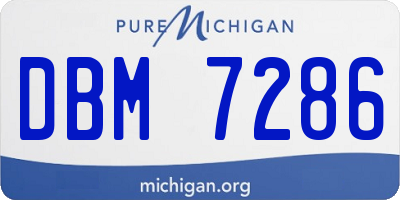 MI license plate DBM7286