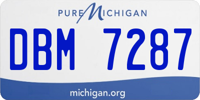 MI license plate DBM7287
