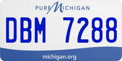 MI license plate DBM7288