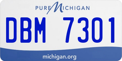 MI license plate DBM7301