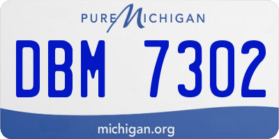 MI license plate DBM7302