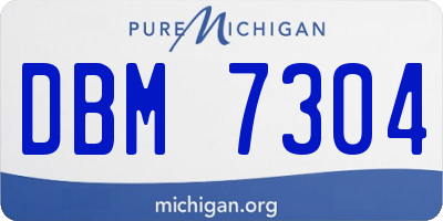 MI license plate DBM7304
