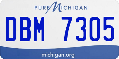 MI license plate DBM7305