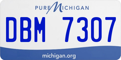 MI license plate DBM7307