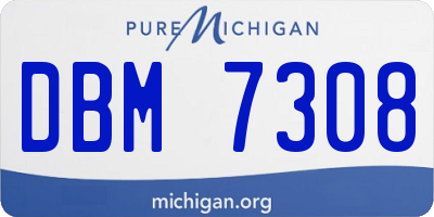 MI license plate DBM7308