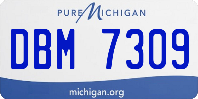 MI license plate DBM7309