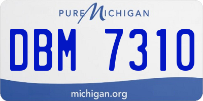 MI license plate DBM7310